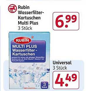 Rubin Wasserfilter-Kartuschen Multi Plus 3 Stück