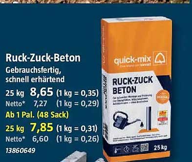 Ruck Zuck Beton Hagebau