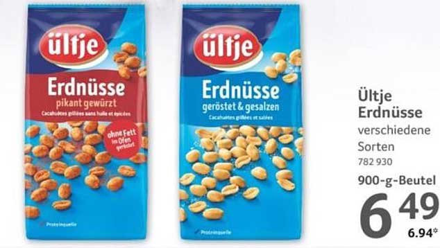 Ültje Erdnüsse verschiedene Sorten 900-g-Beutel