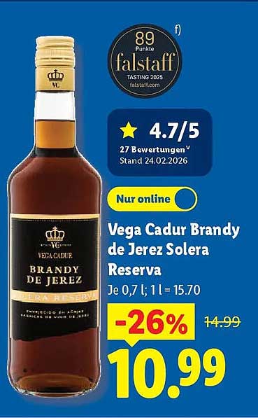 Vega Cadur Brandy de Jerez Solera Reserva