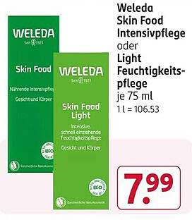 Weleda Skin Food Intensivpflege oder Light Feuchtigkeitspflege je 75 ml