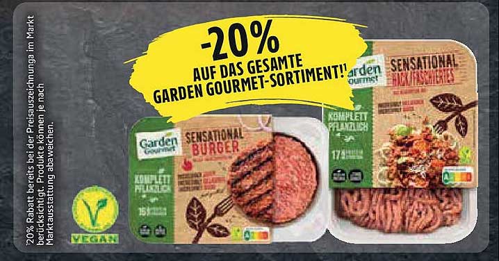 -20% AUF DAS GESAMTE GARDEN GOURMET-SORTIMENT!