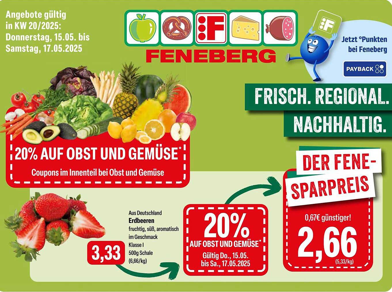 20% auf Obst und Gemüse - Frische Ersparnis bei Feneberg