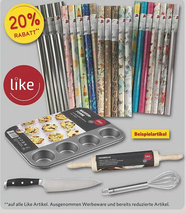 20% Rabatt auf alle Like Artikel