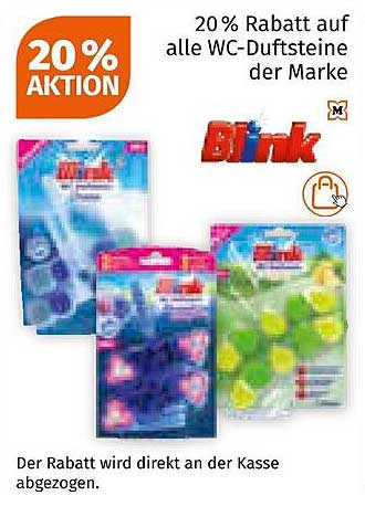 20 % Rabatt auf alle WC-Duftsteine der Marke Blink