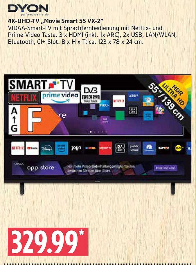 4K-UHD-TV „Movie Smart 55 VX-2“