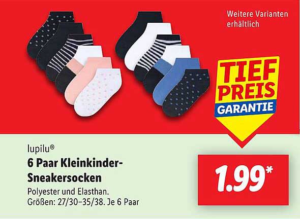 6 Paar Kleinkinder-Sneakersocken von lupilu®