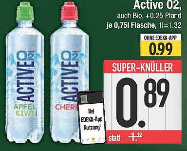 Active O2 - erfrischendes Wasser mit Geschmack und Bio-Optionen