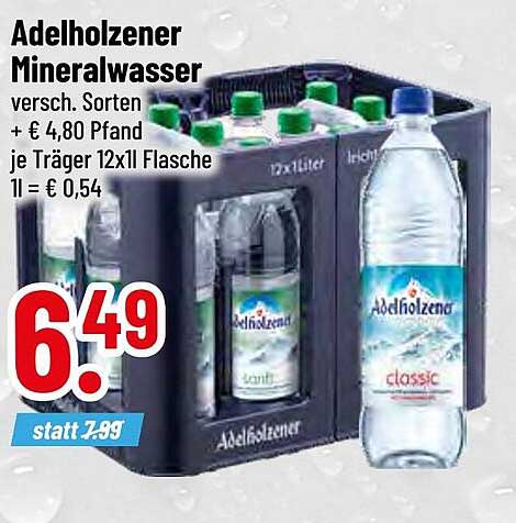 Adelholzener Mineralwasser - versch. Sorten