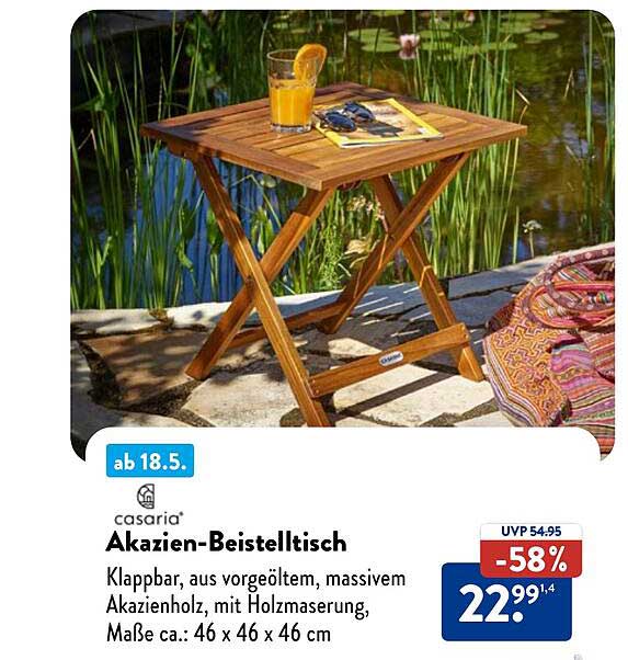 Akazien-Beistelltisch