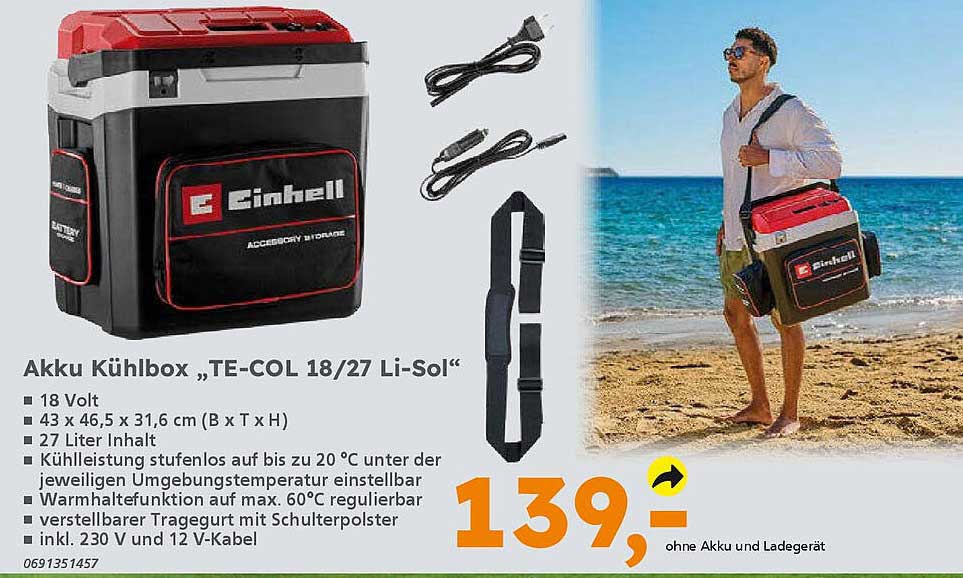 Akku Kühlbox „TE-COL 18/27 Li-Sol“