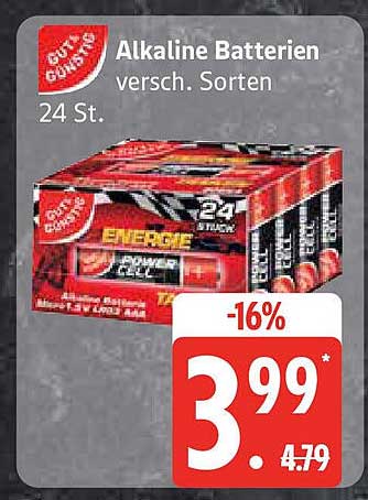 Alkaline Batterien 24 St.