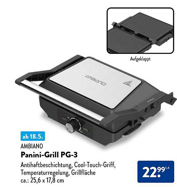 AMBIANO Panini-Grill PG-3