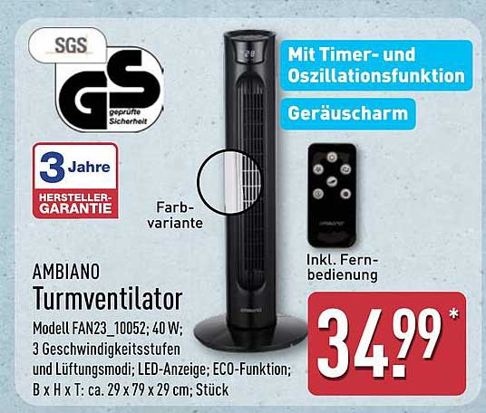 AMBIANO Turmventilator