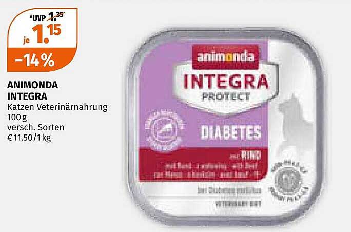 ANIMONDA INTEGRA PROTECT Katzen Veterinärnahrung 100 g