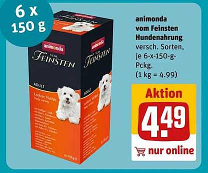 animonda vom Feinsten Hundenahrung 6 x 150 g