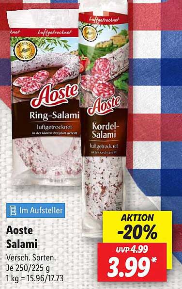 Aoste Salami - Ring-Salami und Kordel-Salami