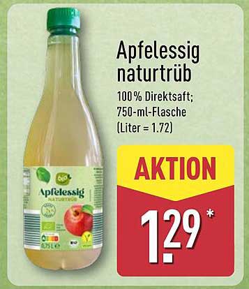 Apfelessig naturtrüb 100% Direktsaft; 750-ml-Flasche