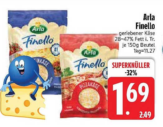 Arla Finello geriebener Käse 150g