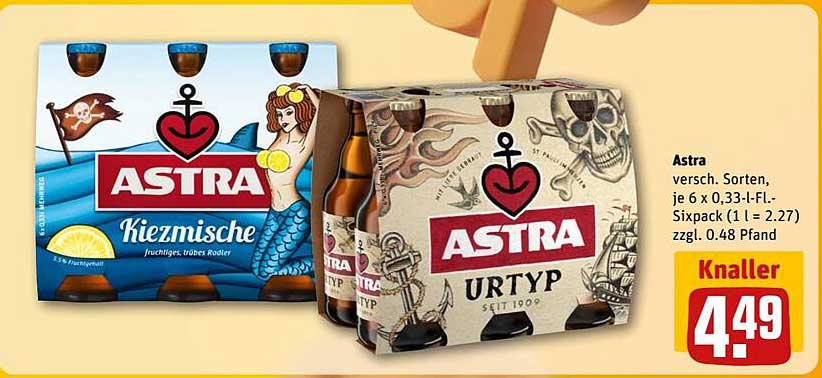 Astra Bier Sixpack – Kiezmische und Urtyp