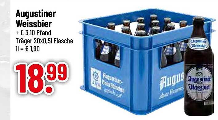 Augustiner Weissbier 20x0,5l Kiste