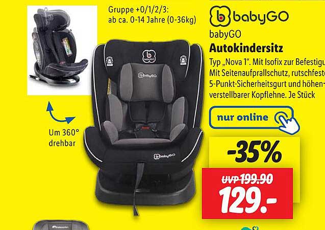 babyGO Autokindersitz Typ ‚Nova 1‘
