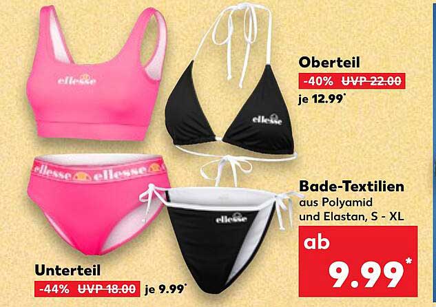 Bade-Textilien von Ellesse - Oberteil und Unterteil in verschiedenen Größen
