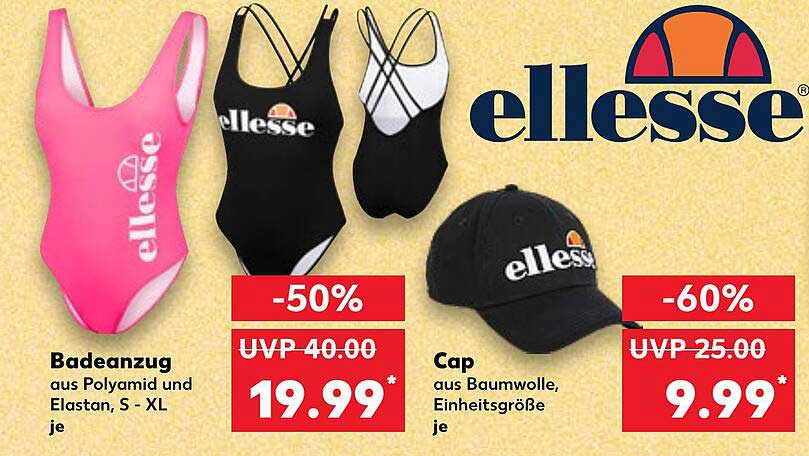 Badeanzug und Cap von ellesse zu stark reduzierten Preisen
