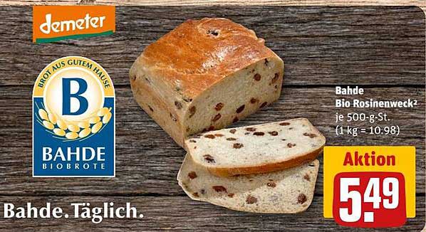 Bahde Bio Rosinenweck, 500 g