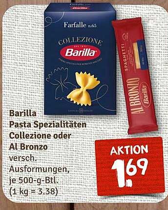 Barilla Pasta Spezialitäten Collezione oder Al Bronzo