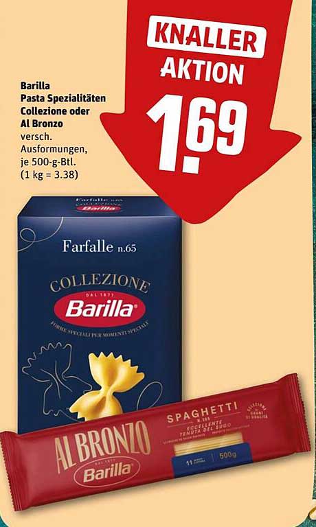 Barilla Pasta Spezialitäten Collezione oder Al Bronzo - diverse Sorten