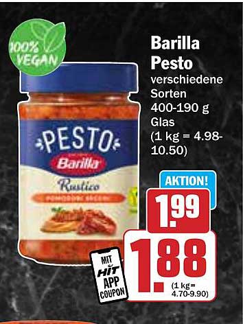 Barilla Pesto verschiedene Sorten 400-190 g Glas