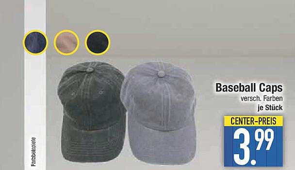 Baseball Caps - verschiedene Farben je Stück