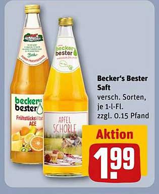 Becker's Bester Saft - verschiedene Sorten, je 1-l-Fl.