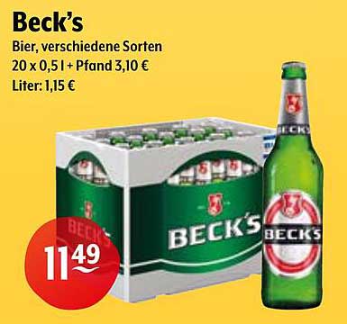 Beck's Bier – Verschiedene Sorten im 20er Pack