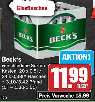 Beck's Bierkasten 20 x 0,5 l
