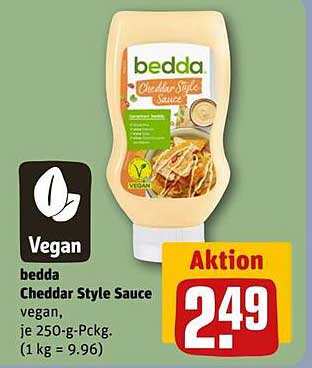 bedda Cheddar Style Sauce, vegan, je 250-g-Pckg.