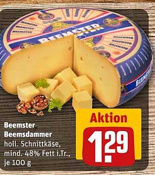 Beemster Beemsdammer holl. Schnittkäse, min. 48% Fett i.Tr., je 100 g