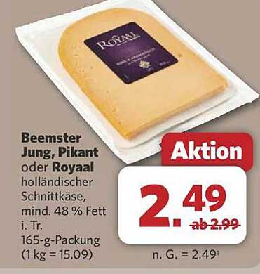 Beemster Jung, Pikant oder Royaal holländischer Schnittkäse
