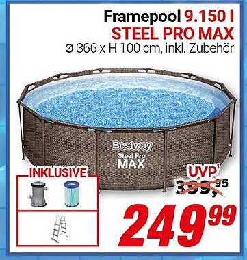 Bestway Framepool Steel Pro Max 9.150 l