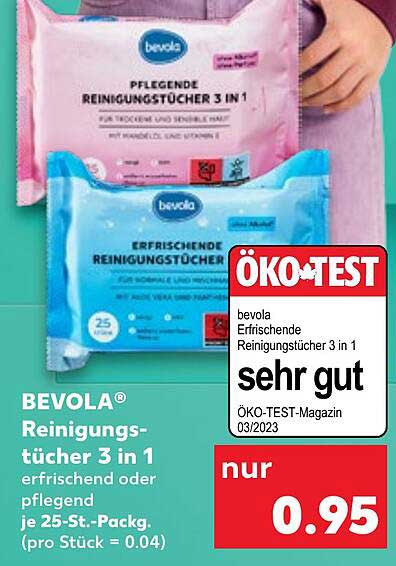 BEVOLA® Reinigungstücher 3 in 1 - erfrischend oder pflegend