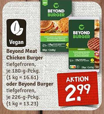 Beyond Meat Chicken Burger und Beyond Burger - Vegane Genusswelt