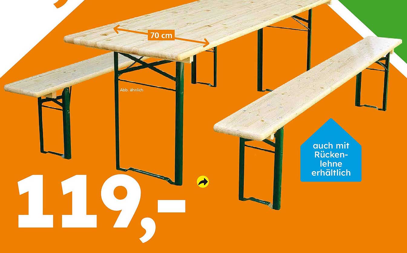 Biergartenmöbel-Set aus Holz