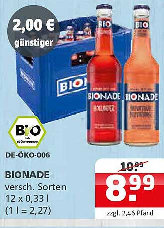 BIONADE verschiedene Sorten 12 x 0,33 l
