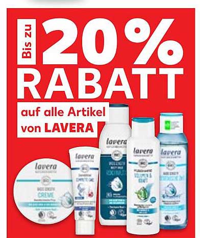 Bis zu 20% Rabatt auf alle Artikel von LAVERA