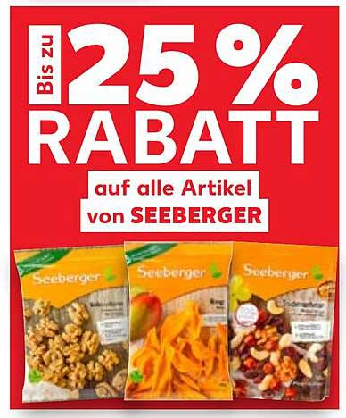 Bis zu 25% Rabatt auf alle Artikel von SEEGERBERG
