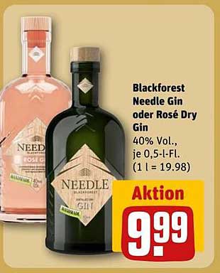 Blackforest Needle Gin oder Rosé Dry Gin 0,5 l für nur 9,99 €