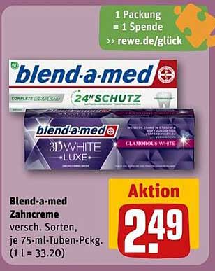 Blend-a-med Zahnpasta - 75 ml für nur 2,49 €
