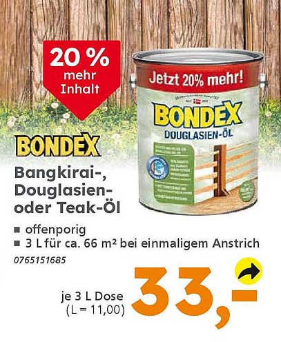 Bondex Douglasien- oder Teak-Öl 3 L