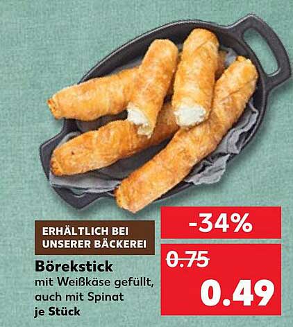 Börekstick mit Weißkäse gefüllt, auch mit Spinat